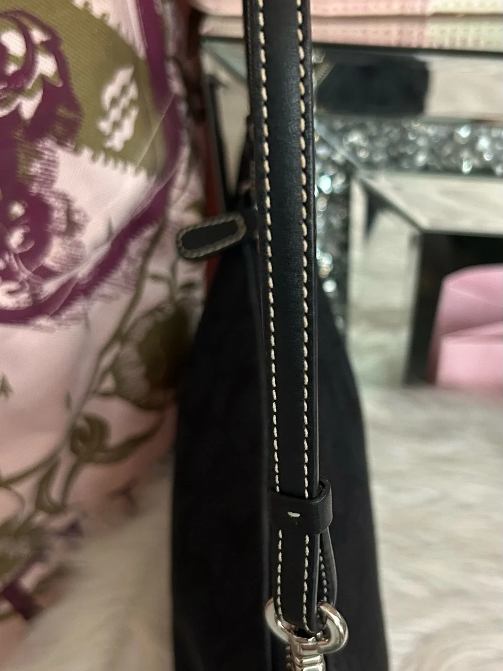 Y2K Vintage COACH 6094 Demi Black Signature Logo Baguette Bag